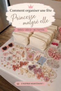 Fête sur le thème des Princesses avec décorations colorées et enfants s'amusant.