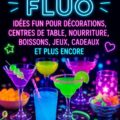 Une décoration de fête néon colorée avec des ballons et des guirlandes