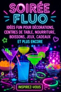 Une décoration de fête néon colorée avec des ballons et des guirlandes