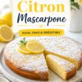 Fondant citron mascarpone appétissant sur une assiette