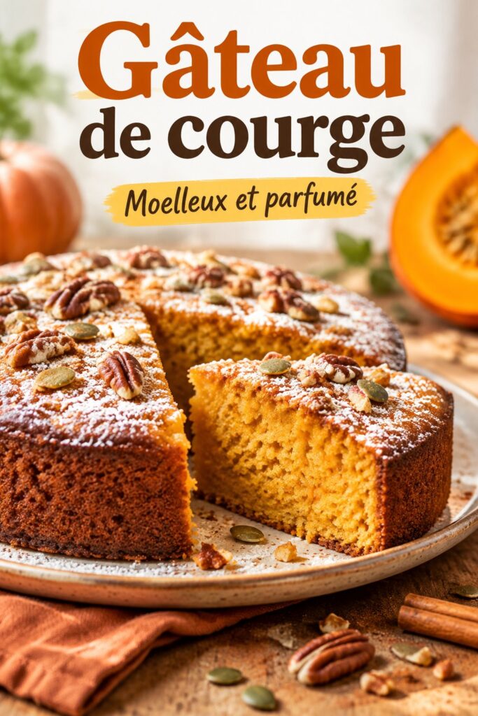 Un délicieux gâteau de courge tranché, parfait pour les lunchbox des enfants