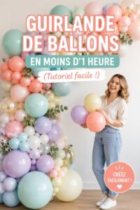 Guirlande colorée de ballons sur un fond pastel