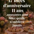 Fête d'anniversaire colorée pour une fille de 11 ans avec des décorations et des gâteaux