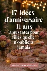 Fête d'anniversaire colorée pour une fille de 11 ans avec des décorations et des gâteaux