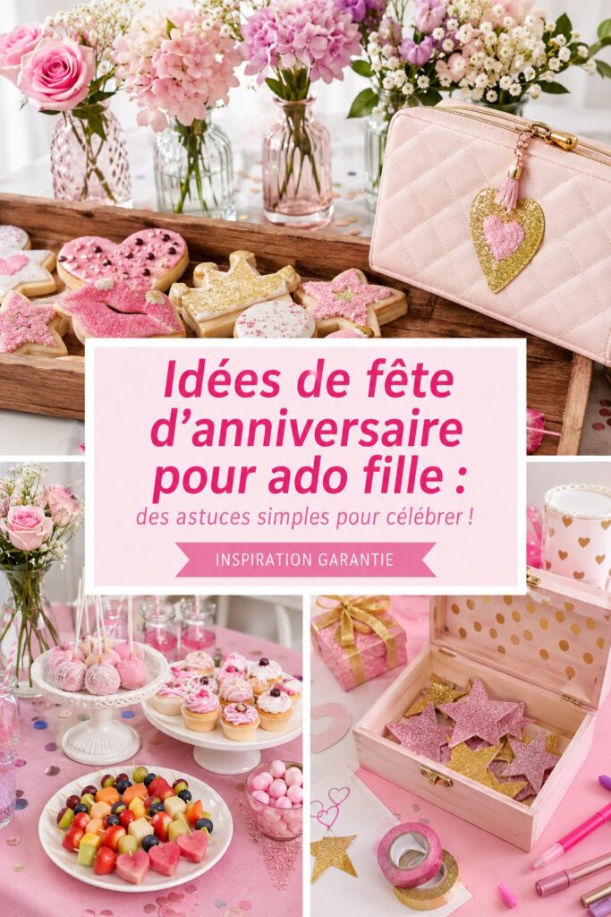 Fête d'anniversaire pour adolescentes avec des décorations colorées et des gâteaux