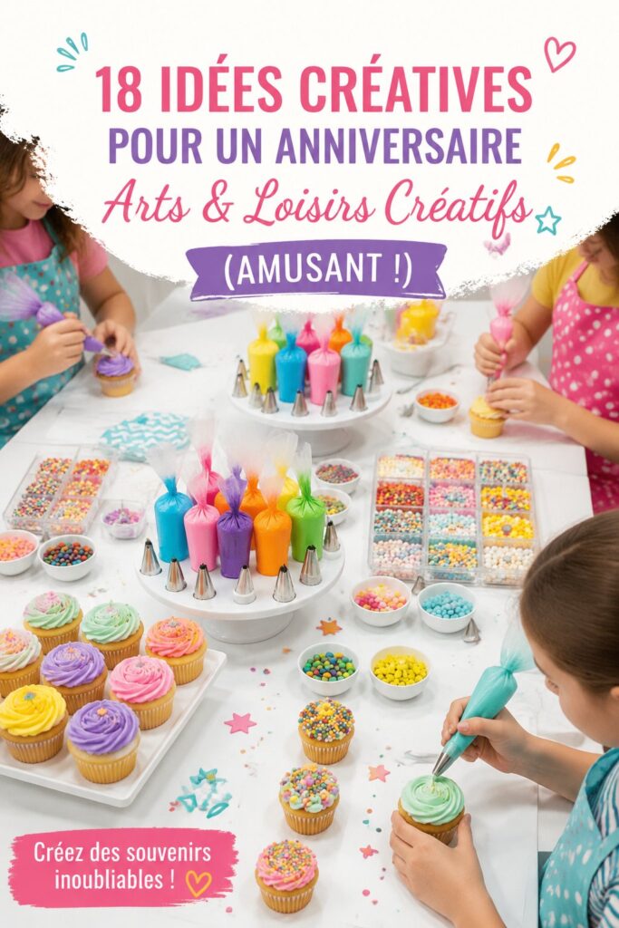 Enfants réunis autour d'une table décorée pour une fête d'anniversaire gourmande avec des collations créatives.