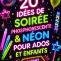 Une fête d'anniversaire lumineuse avec des décorations néon et des enfants joyeux
