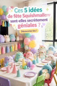 Fête d'anniversaire pour enfant avec décorations Squishmallow