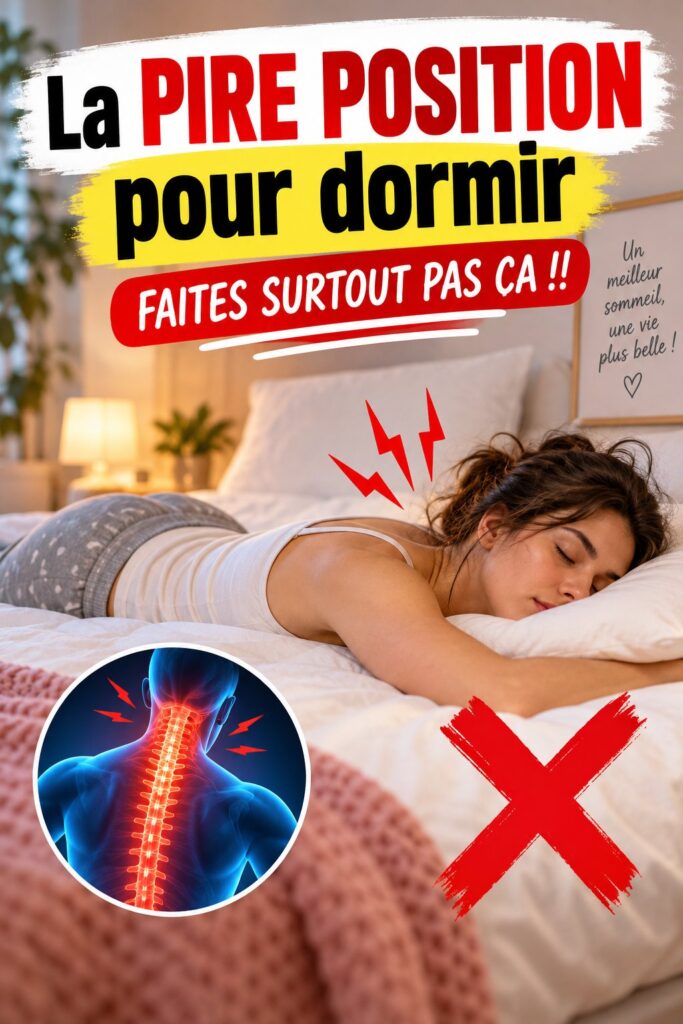 Image représentant une personne dormant dans une mauvaise position, illustrant les erreurs à éviter pour un meilleur sommeil.