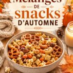 Un assortiment coloré de mélanges de snacks d'automne pour enfants