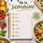 Cuisine familiale avec des plats colorés pour le menu de la semaine.