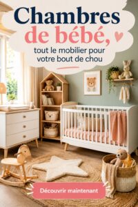 Chambre de bébé avec mobilier ergonomique et décor chaleureux.