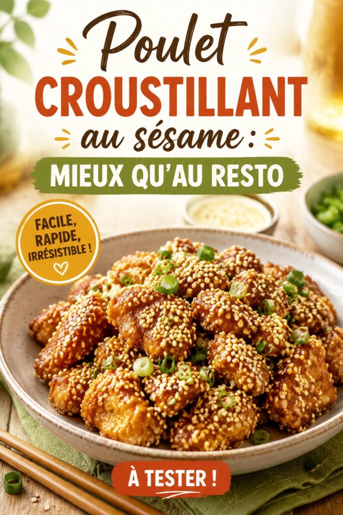 Recette de poulet croustillant au sésame, parfait pour les lunchboxes