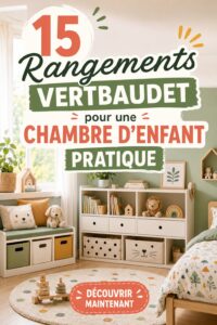 Une chambre d'enfant décorée avec des rangements Vertbaudet pratiques et colorés