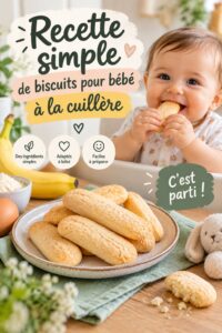 Une assiette colorée de biscuits à la cuillère pour bébé, prêts à être dégustés.