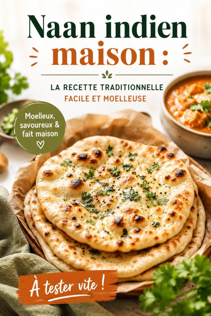 Des naans indiens moelleux fraîchement préparés sur une assiette, indiquant le côté appétissant de cette recette maison.
