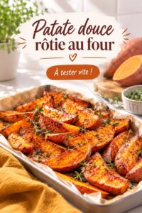 Patates douces rôties au four présentées dans une lunchbox colorée pour enfants.
