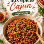 Riz rouge aux épices Cajun servi dans une lunchbox enfant