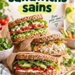 Sandwichs sains pour enfants colorés et gourmands dans une lunchbox