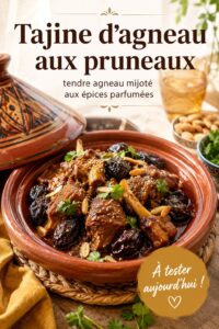 Tajine d'agneau aux pruneaux prêt à servir