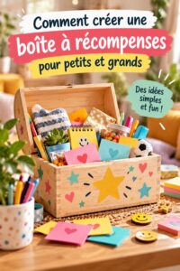 Boîte à récompenses colorée avec des surprises créatives pour enfants