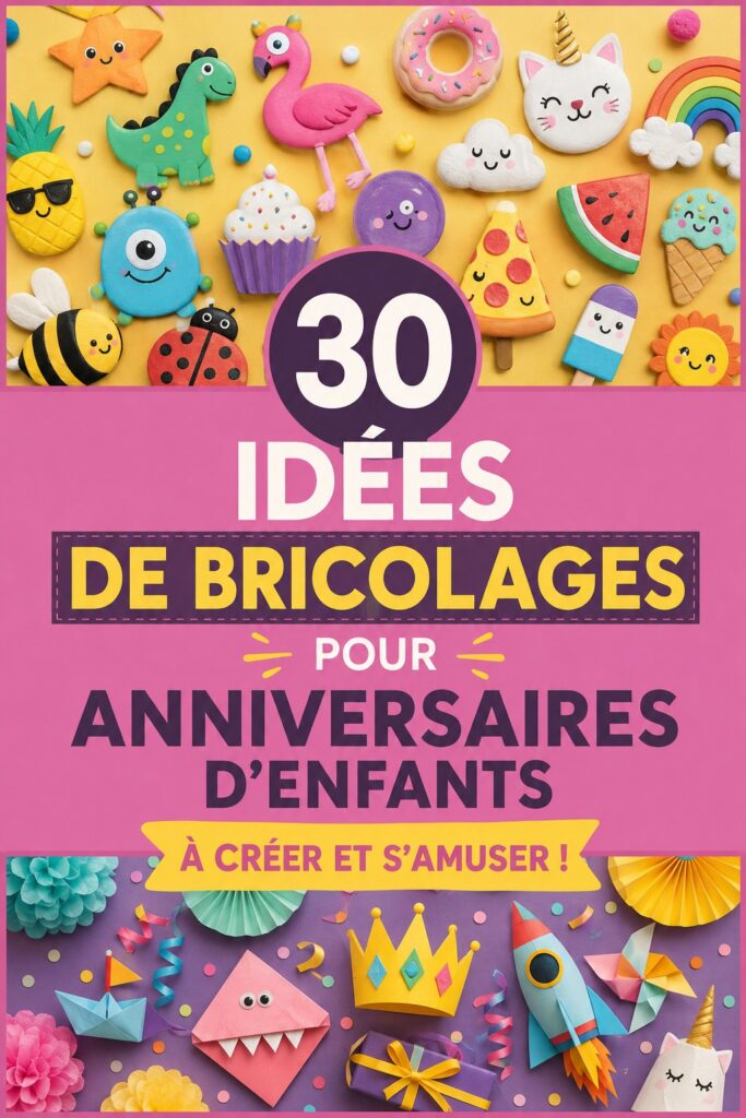 Enfants s'amusant à créer des décorations pour un anniversaire
