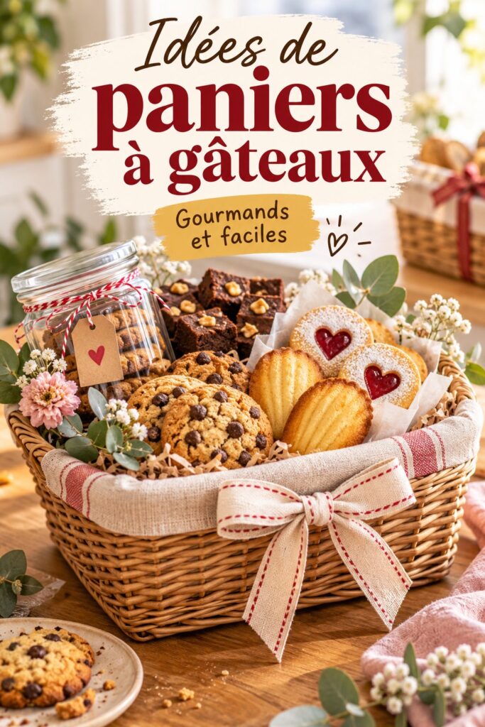 Un panier à gâteaux coloré rempli de délicieuses friandises pour enfants
