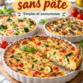 Quiche sans pâte colorée et appétissante pour enfants