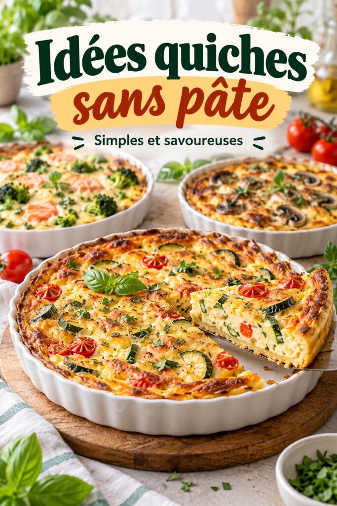 Quiche sans pâte colorée et appétissante pour enfants