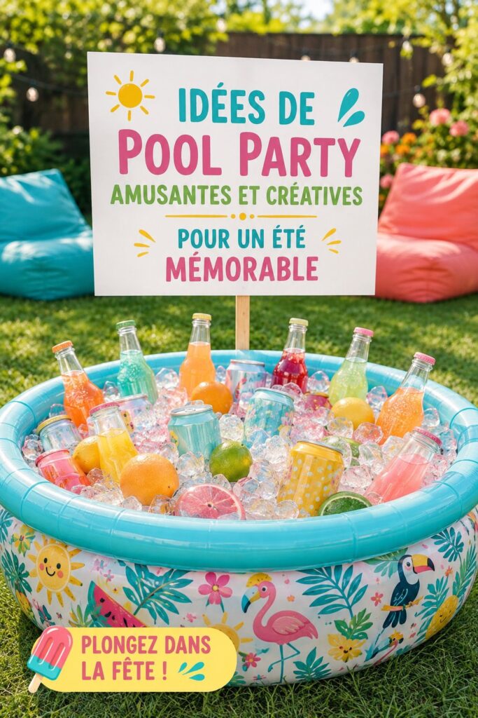 Des recettes créatives pour un goûter enfant au bord de la piscine avec des fruits frais et des snacks colorés.