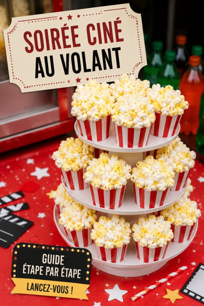 Une soirée cinéma en plein air avec des enfants, films projetés sur un écran.